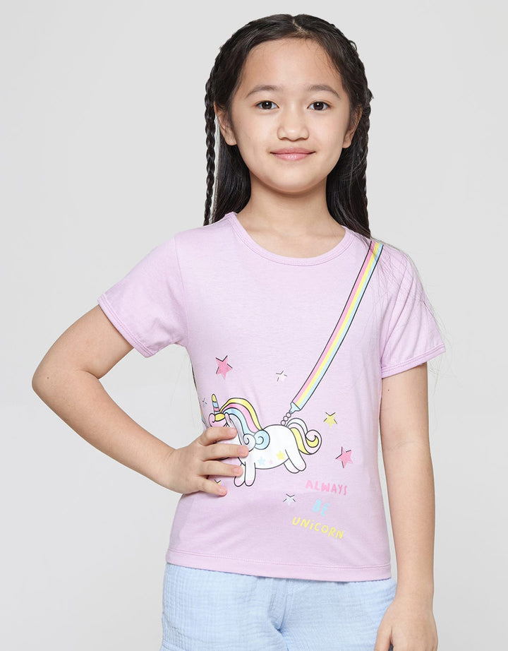 Little M Unicorn Bag Kaos Anak Perempuan