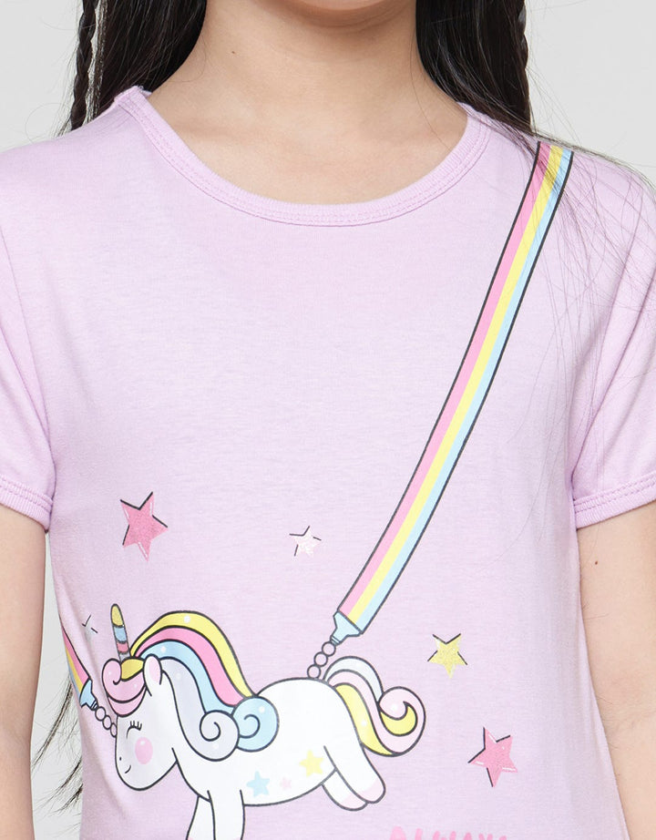 Little M Unicorn Bag Kaos Anak Perempuan