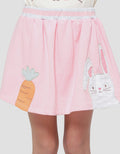Little M Aplikasi Bunny Wortel Mini Skort Anak Perempuan