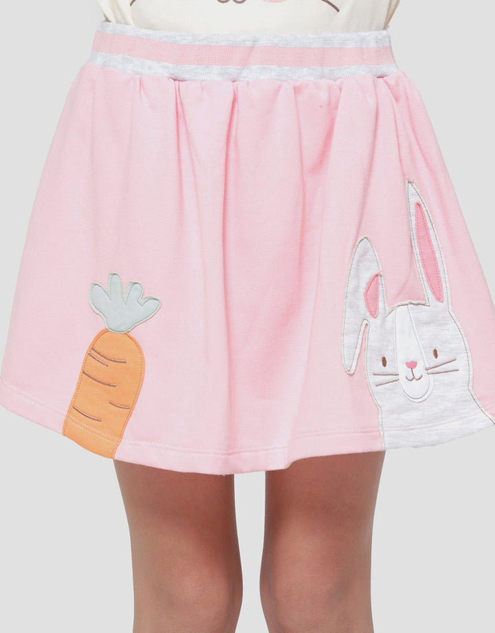 Little M Aplikasi Bunny Wortel Mini Skort Anak Perempuan