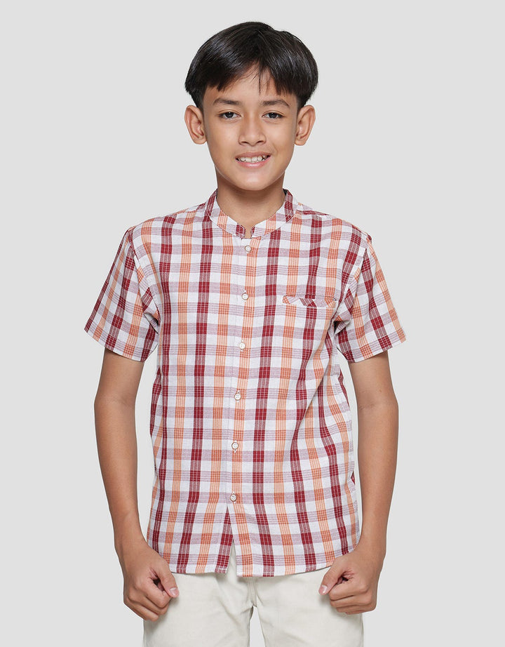 Nevada Casual Yarndyed Check Koko Short Sleeve Boys