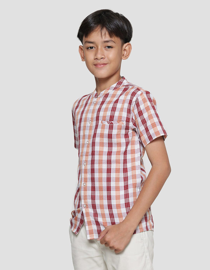 Nevada Casual Yarndyed Check Koko Short Sleeve Boys