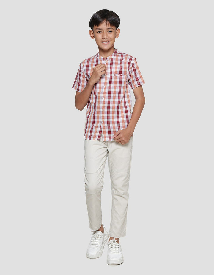Nevada Casual Yarndyed Check Koko Short Sleeve Boys