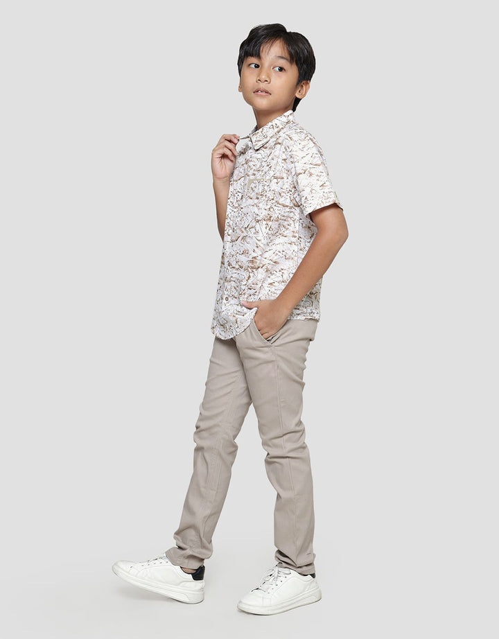 Nevada Poplin Abstract Boys Short Sleeve Shirt
