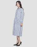 Triset Plaid Motif Casual Dress Women