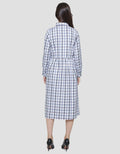Triset Plaid Motif Casual Dress Women