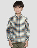 Little M Checked Flanel Kemeja Lengan Panjang Anak Laki-laki