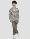Little M Checked Flanel Kemeja Lengan Panjang Anak Laki-laki