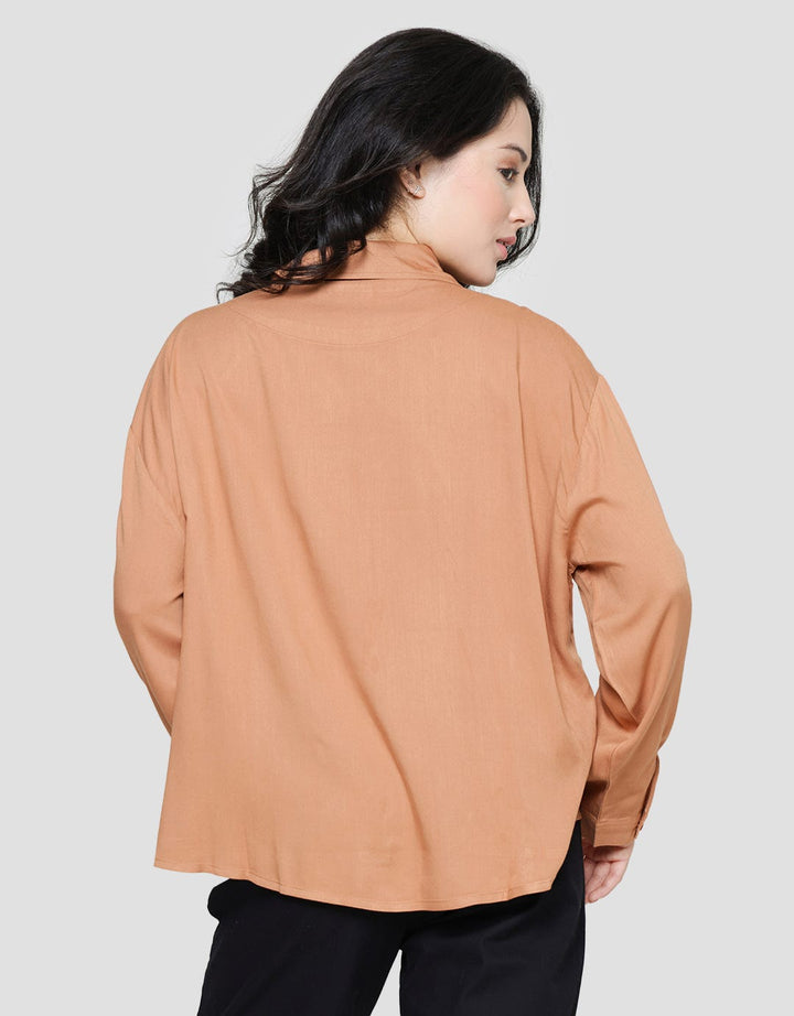Nevada Rayon Twill Pocket Kemeja Wanita