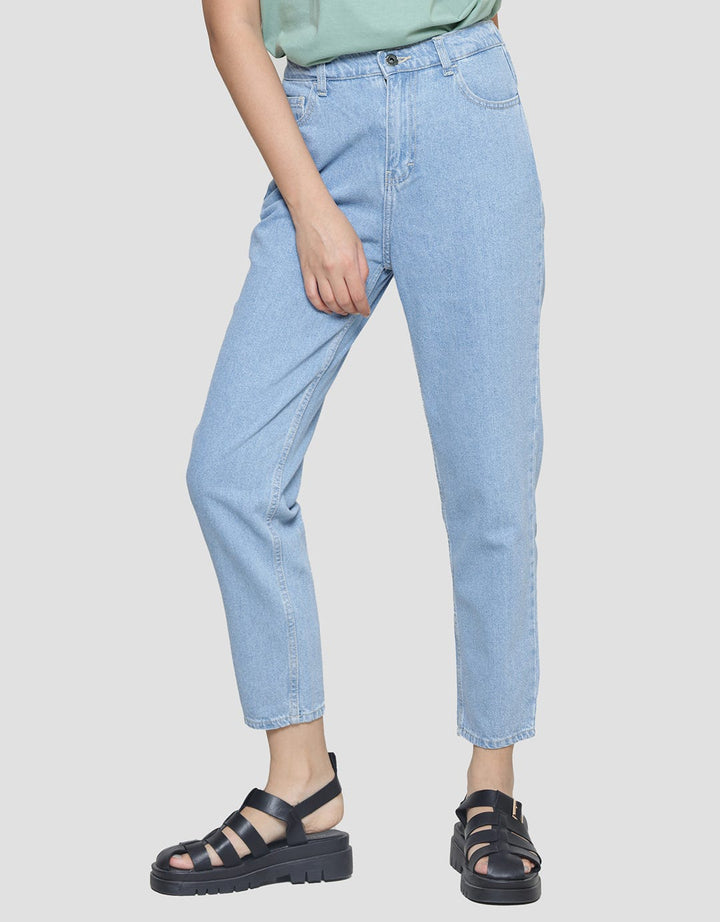 Nevada Celana Panjang Denim Bottom Mom Fit Wanita