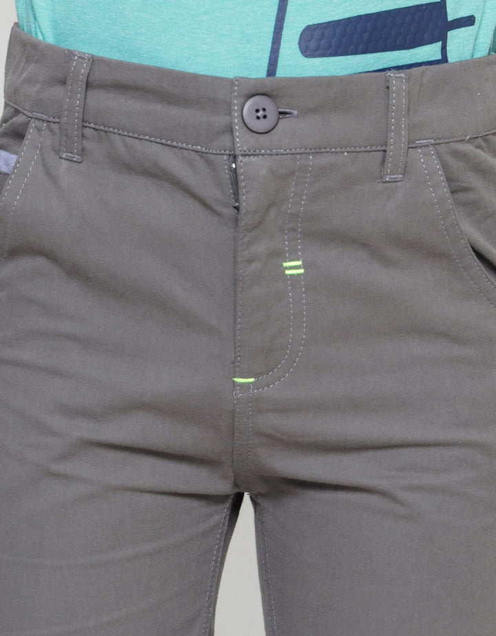 Little M Solid Zipper Boys Shorts