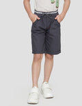 Little M Woven Solid Baby Canvas Boys Shorts