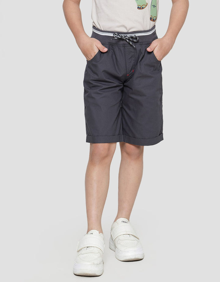 Little M Woven Solid Baby Canvas Boys Shorts