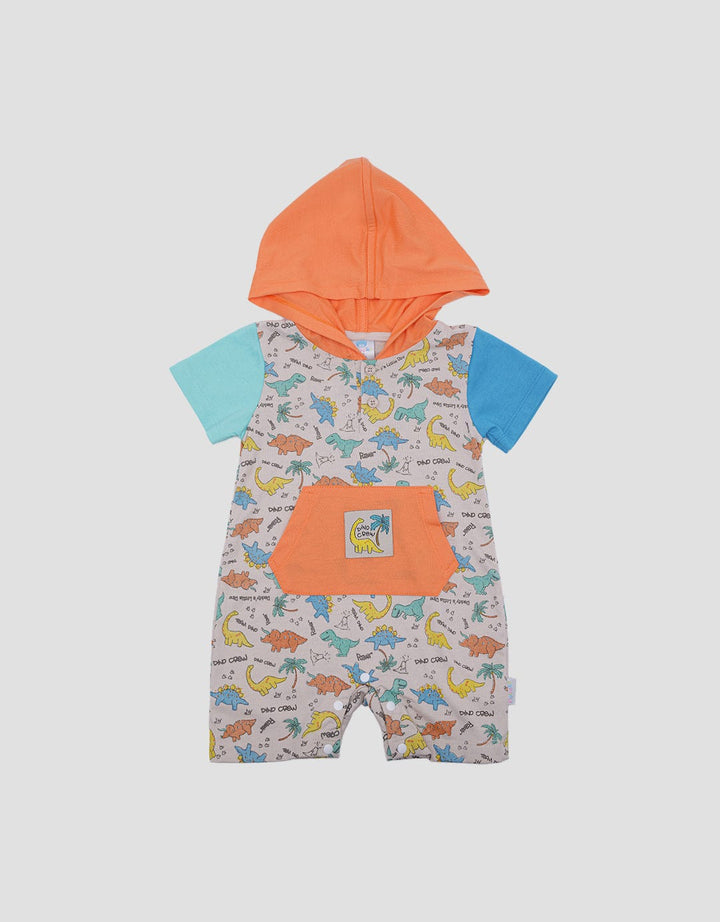 Pipiniko Jumpsuit Romper Dino With Hoodie Anak Laki-laki