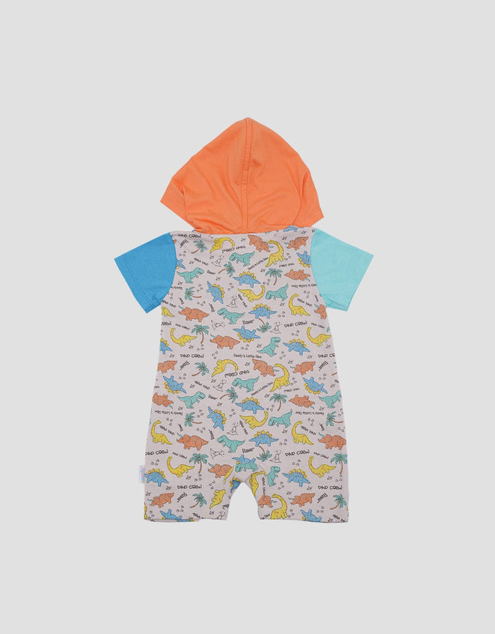 Pipiniko Jumpsuit Romper Dino With Hoodie Anak Laki-laki