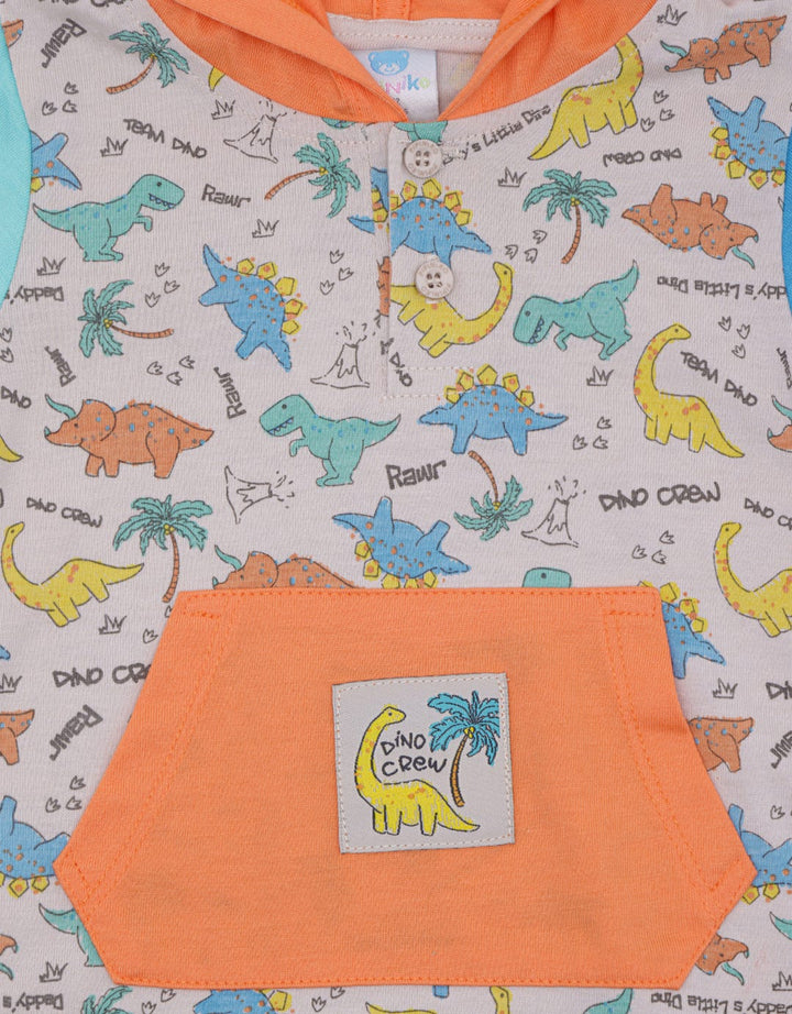 Pipiniko Jumpsuit Romper Dino With Hoodie Anak Laki-laki