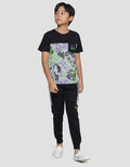 Character Batman Joker Print Kaos Lengan Pendek Anak Laki-laki