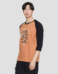 T Zone Camou Courage Kaos 3/4 Raglan Pria