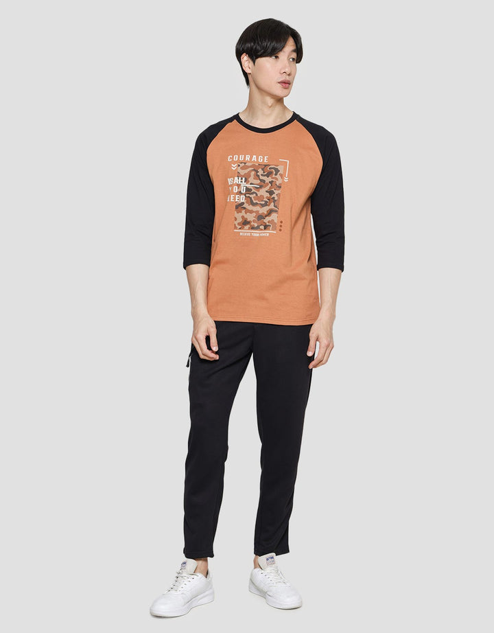 T Zone Camou Courage Kaos 3/4 Raglan Pria