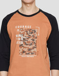 T Zone Camou Courage Kaos 3/4 Raglan Pria