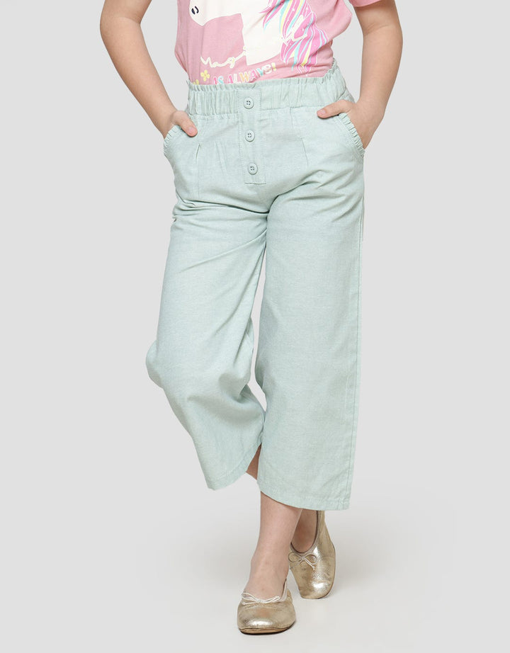 Little M Paperbag Button Girls Pants