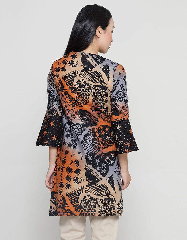 Arjuna weda Tunik Batik Pelangi Iteman Wanita