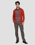 Adikusuma Kemeja Regular Fit Batik Geometris Pelangi Pria