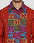 Adikusuma Kemeja Regular Fit Batik Geometris Pelangi Pria