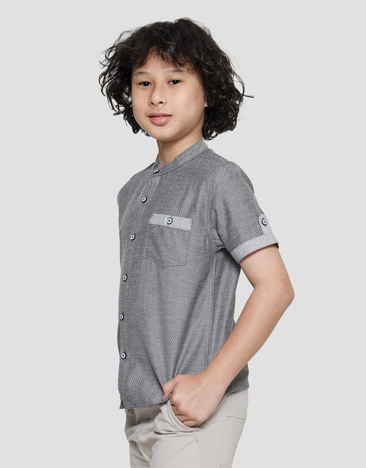 Little M Casual Chambray Koko Lengan Pendek Anak Laki-Laki