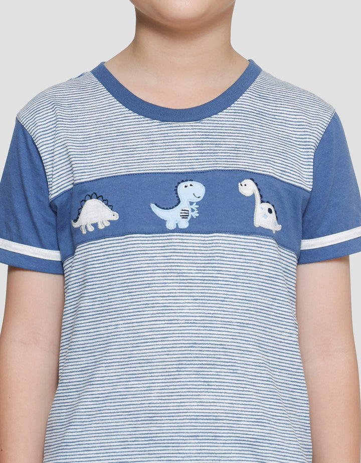 Little M Tri Dino Kaus Anak Laki-laki