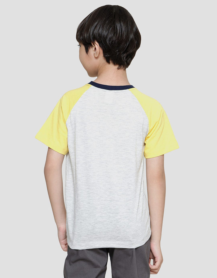 Little M Raglan Dino Boys Short Sleeve T-Shirt