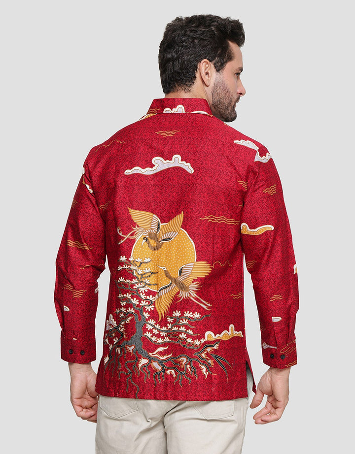 Arjuna Weda Body Fit Batik Awan Manuk Twin Men's Shirt