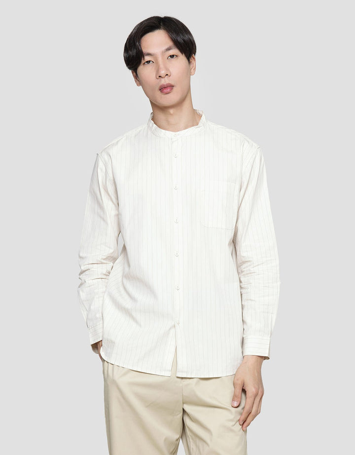 Suko Printed Stripe Kemeja Pria