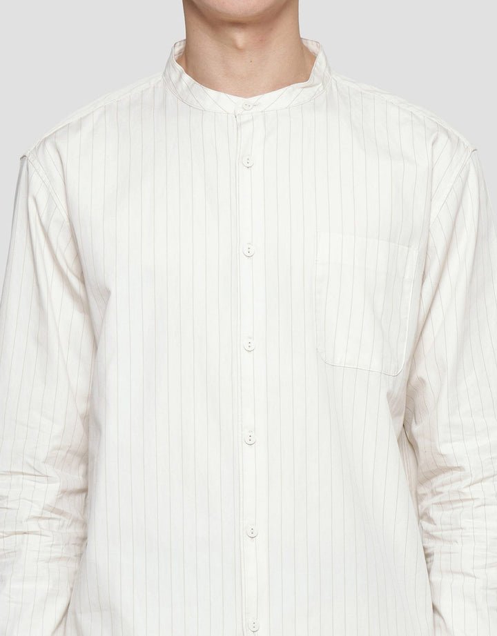 Suko Printed Stripe Kemeja Pria