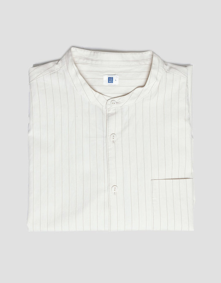 Suko Printed Stripe Kemeja Pria