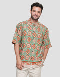 Adikusuma Woven Ikat Men's Short Sleeve Batik Shirt