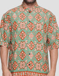 Adikusuma Woven Ikat Men's Short Sleeve Batik Shirt