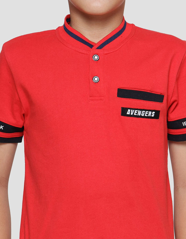 Marvel Henley Avengers Boys T-Shirt