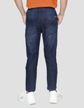 Little Karet Marbling Stretch Celana Panjang Denim Anak Laki-laki