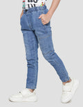 Little M Kantong Samping Pinggang Karet Denim Anak Laki-Laki