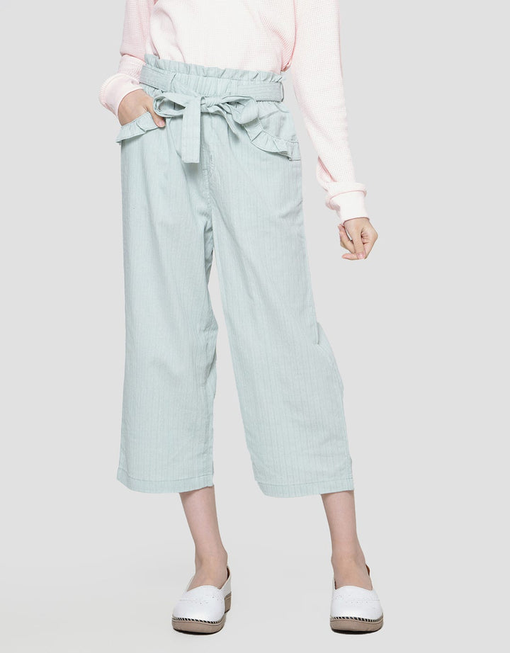 Aero Plain Rubber Long Pants for Girls