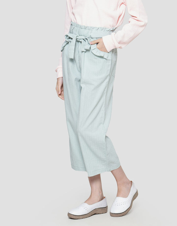 Aero Plain Rubber Long Pants for Girls