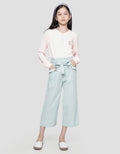 Aero Plain Rubber Long Pants for Girls