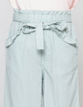Aero Plain Rubber Long Pants for Girls