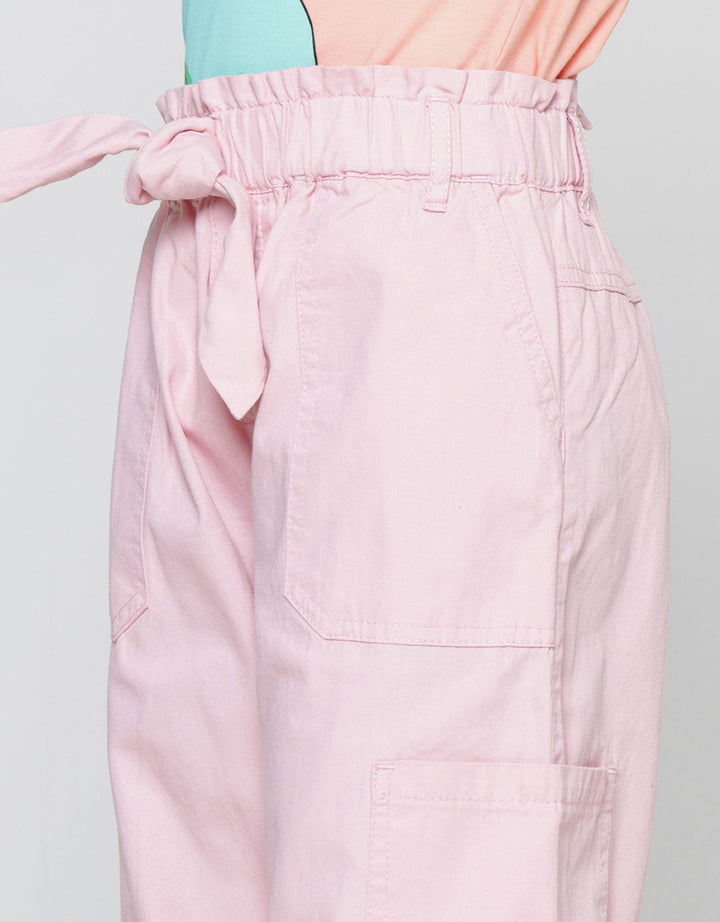 Aero Woven Wideleg Ribbon Waist Girls Long Pants