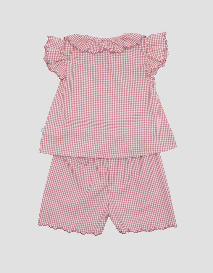Pipiniko Check Print Set Pakaian Anak Perempuan
