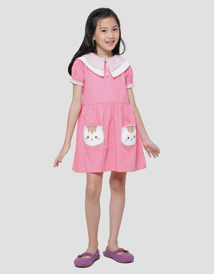 Little M Triangle Collar Dress Anak Perempuan