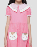 Little M Triangle Collar Dress Anak Perempuan