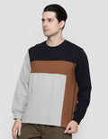Details Cut And Sewn Colour Blocking Oswald Fit Sweater Pria