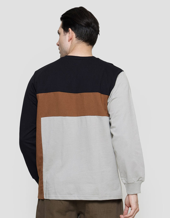 Details Cut And Sewn Colour Blocking Oswald Fit Sweater Pria